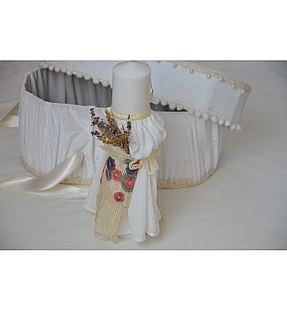 Lumanari de botez - Lumanare botez fetita traditionala Cosite Aurii