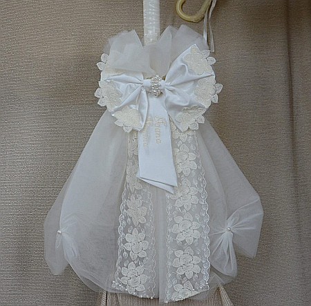 Lumanari de botez - Lumanari botez fetita personalizata Flower