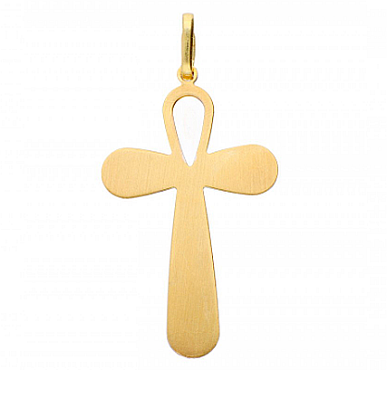 Medalion Cruce mare de aur 14k damac- Bijuterii aur [0]