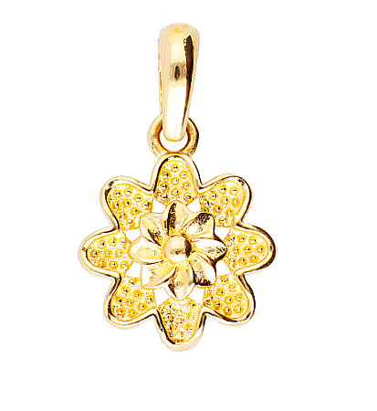 Bijuterii din aur - Medalion din aur 14k bijuterii femei dama Floricica
