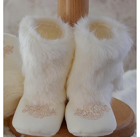 Palton de botez bebelusi fetite SNOW Toamna-Iarna ocazii speciale, 3 piese [4]