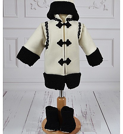 Costume Botez - Palton traditional de botez baieti iarna, Alecu