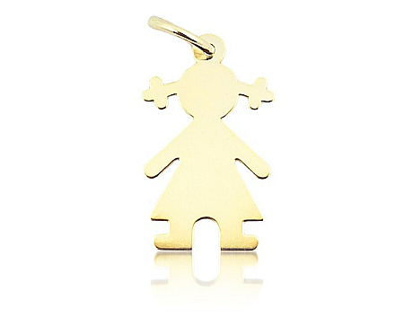 Pandant Aur Galben 14k Pe Bratara Snur model fetita [1]