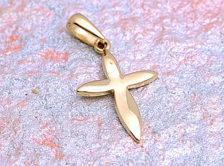 Pandantiv din aur 14K dama Cruce - Bijuterii aur [1]