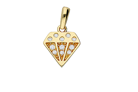 Bijuterii din aur - Pandantiv din aur 14K galben diamond
