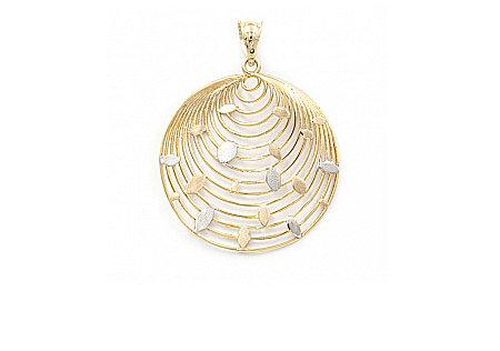 Bijuterii din aur - Pandantiv din aur galben alb si roz de 14 K model ABSTRACT