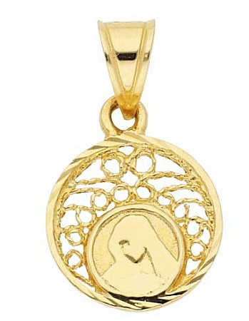 Pandantiv din aur galben ICONITA Maica Domnului [0]