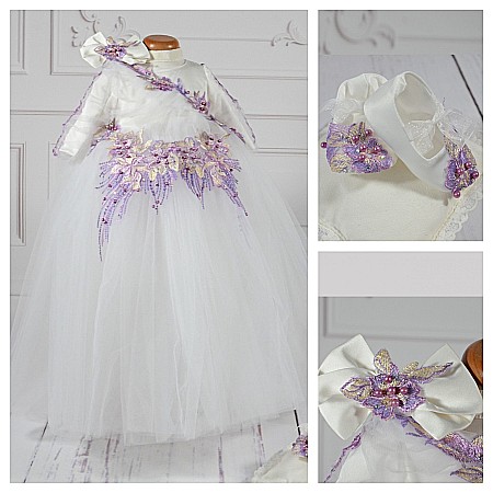 Rochite Botez - Rochita Alba Botez fete Dantela mov si matase 3 Piese, Anabelle