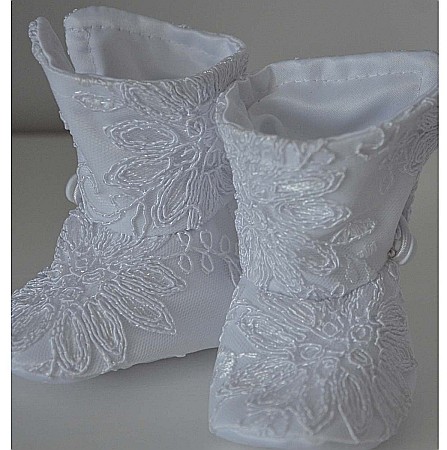 Rochita alba de botez catolic ANGEL - set dantela alba, 3 piese [3]