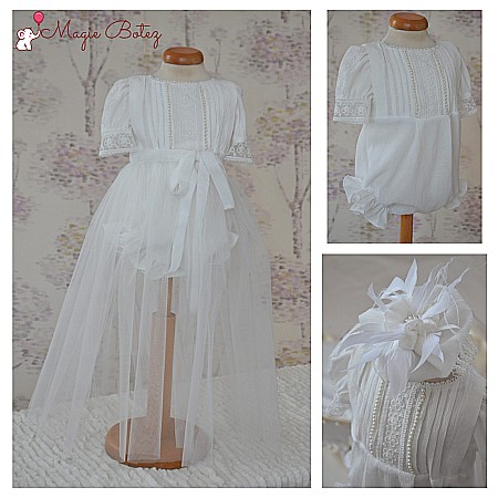Rochite Botez - Rochita botez bebe alba pentru vara, Little White Angel