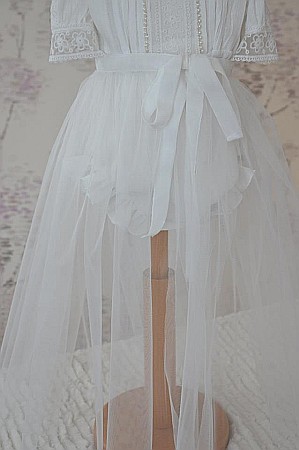 Rochita botez bebe alba pentru vara, Little White Angel [4]
