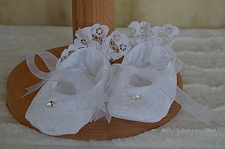 Rochita botez bebe fetite Camille- set elegant din dantela, 3 piese [2]