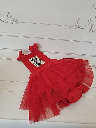 Rochite Botez - Rochita rosie aniversare Minnie Mouse 1 An