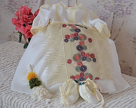 Rochita traditionala bebe botez pentru vara, Cosite Aurii [1]