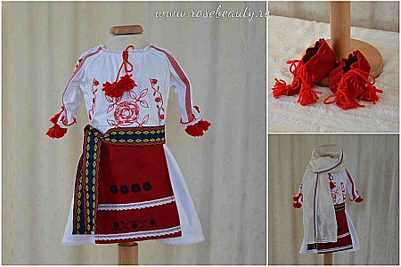 Rochita traditionala botez romanesc fetite DOINA, 5 piese [3]