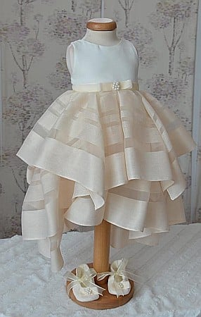 Rochite Botez - Rochite botez bebe fetite AMELIE - set elegant organza si dantela ocazii speciale, 3 piese