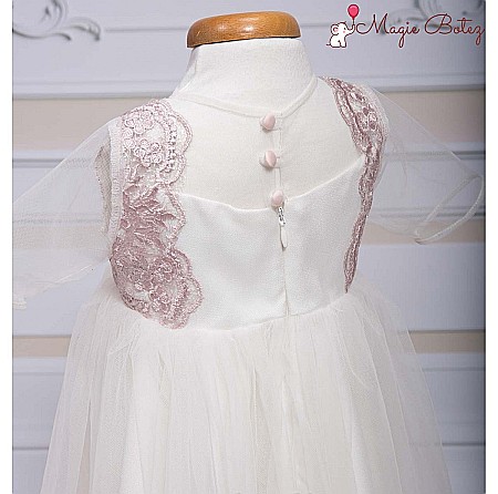 Rochite botez fete, Agnes, din tull si dantela mov ocazii speciale, 4 piese [5]
