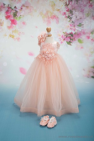 Rochite botez fete pentru vara dantela 3D MARIA STUART - set spectaculos 3 piese [3]