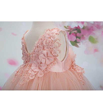 Rochite botez fete pentru vara dantela 3D MARIA STUART - set spectaculos 3 piese [5]