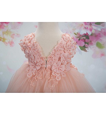 Rochite botez fete pentru vara dantela 3D MARIA STUART - set spectaculos 3 piese [1]