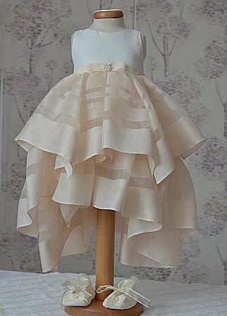 Rochite botez fetite bebe, de vara, AMELIE realizata din organza fina, 3 piese [2]