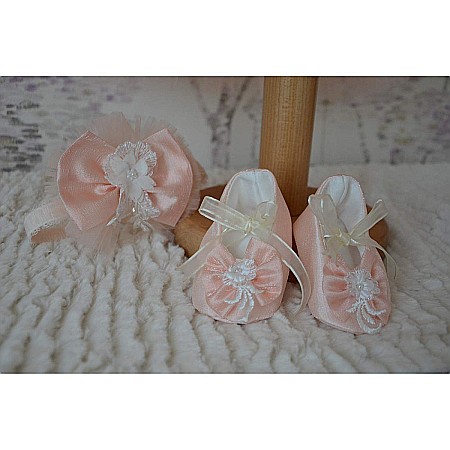 Rochite botez fetite bebe pentru vara din organza corai si dantela 3D, ELIZABETH [4]