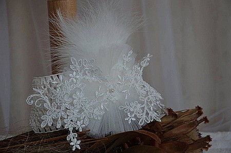 Rochite botez fetite dantela alba Snow White - set elegant, 4 piese [2]
