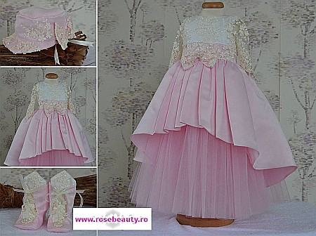 Rochite botez roz fetite AURORA- set elegant printesa [1]