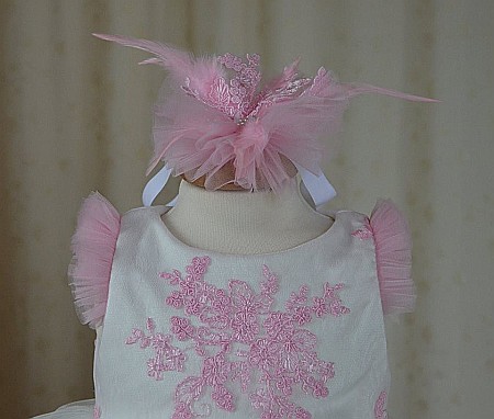 Rochite botez roz vara Pink SNOWFLAKE - set vesel de vara, 3 piese [1]