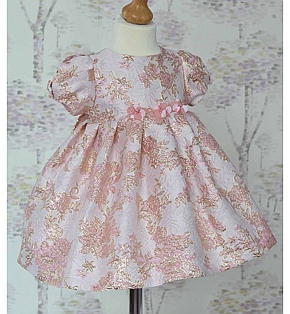 Rochite de botez- Rochita botez fete vara roz ROSE, 3 piese [1]