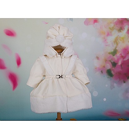 Paltonase botez - Set botez paltonas si turban fetite, Winter