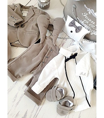 Set complet costumas, lumanare si trusou de botez Julian [1]