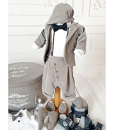 Set complet costumas, lumanare si trusou de botez Julian [2]