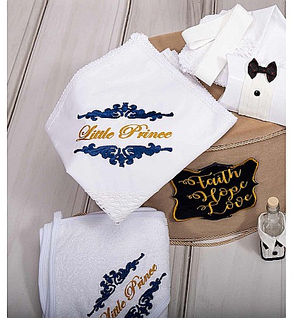 Set costumas, lumanare si trusou de botez Little Gentleman [7]