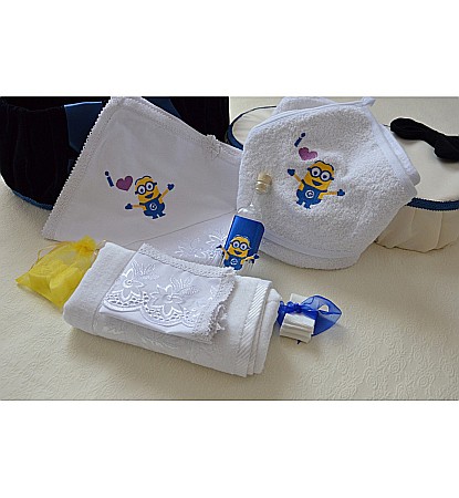 Trusou botez baiat MINION cu lantisor suzeta [1]