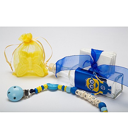 Trusou botez baiat MINION cu lantisor suzeta [0]