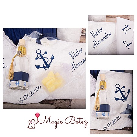 Trusou botez baiat personalizat biserica Marea Albastra