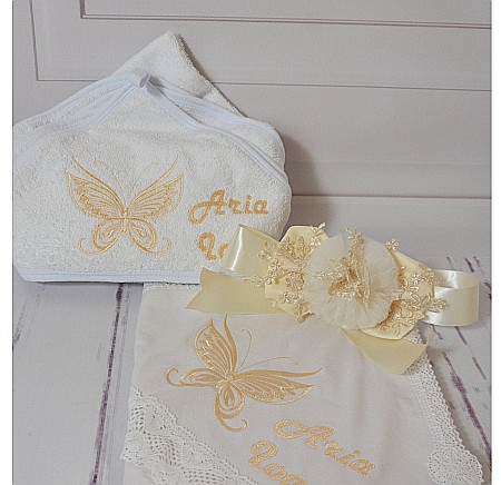 Trusou botez fete fetite cu dantela Beige, Innocence [5]