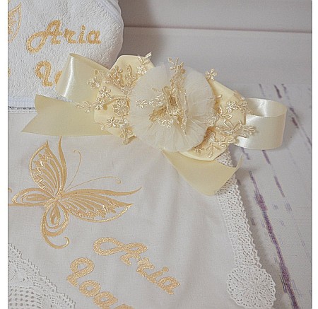 Trusou botez fete fetite cu dantela Beige, Innocence [4]