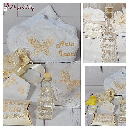 Trusou botez fete fetite cu dantela Beige, Innocence