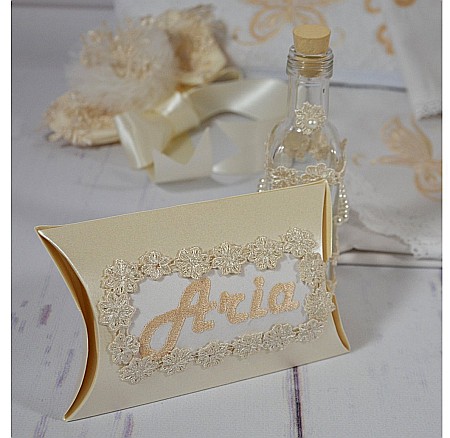Trusou botez fete fetite cu dantela Beige, Innocence [3]