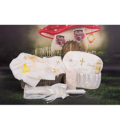 Trusou botez fetite cu lumanare botez, Antique [0]