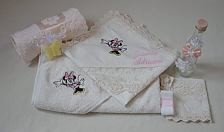 Trusou botez fetite personalizat Biserica roz, Pink Minnie [1]