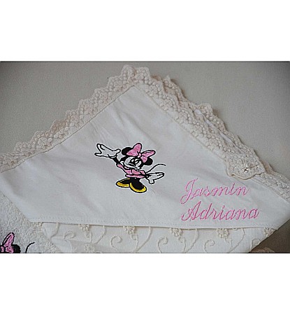Trusou botez fetite personalizat Biserica roz, Pink Minnie [2]