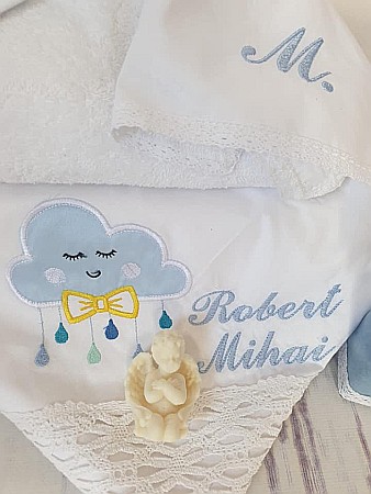 Trusou de botez baiat biserica bleu Norisor [2]