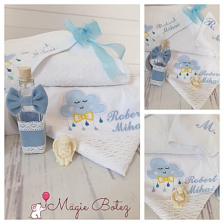Trusou de botez baiat biserica bleu Norisor