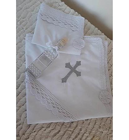 Trusou de Botez fetite baieti Cruce brodata, CROCE [4]