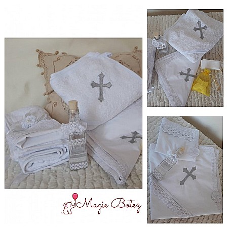 Trusou de Botez fetite baieti Cruce brodata, CROCE [1]