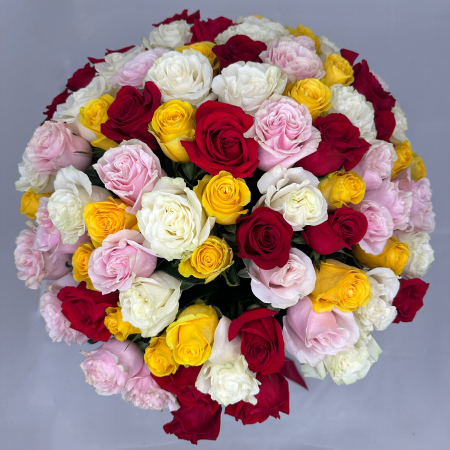 Buchet 85 Trandafiri Mix [1]