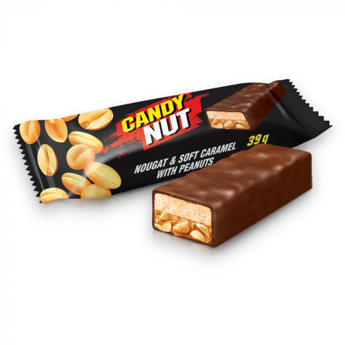 Bomboane CANDY NUT cu caramel fin, ciocolată cu lapte, nuga și arahide prăjite 1 kg [1]